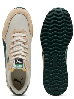 Puma Helsinki G Spikeless Golf Shoes - Frosted Ivory/Green Terrain/Light Straw