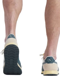 Puma Helsinki G Spikeless Golf Shoes - Frosted Ivory/Green Terrain/Light Straw