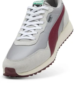 Puma Helsinki G Spikeless Golf Shoes - Ash Grey/Ruby Shimmer/Frosted Ivory
