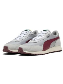 Puma Helsinki G Spikeless Golf Shoes - Ash Grey/Ruby Shimmer/Frosted Ivory