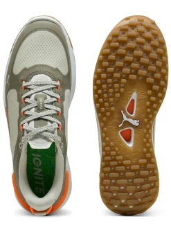 Puma IGNITE Elevate X Spikeless Golf Shoes - Sedate Grey/Velvet Moss/Fluro