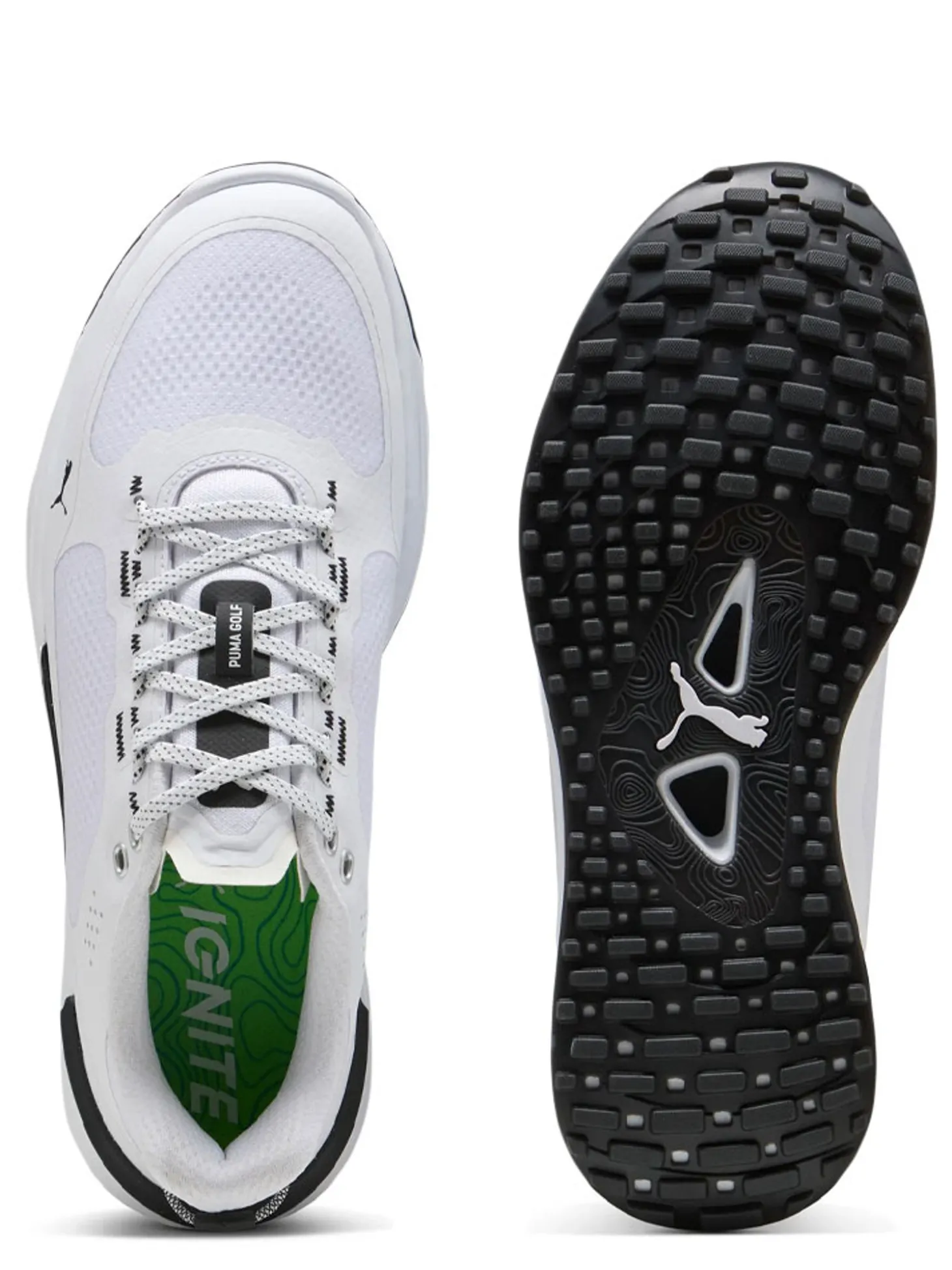 Puma IGNITE Elevate X Spikeless Golf Shoes - Puma White/Puma Black/Puma White