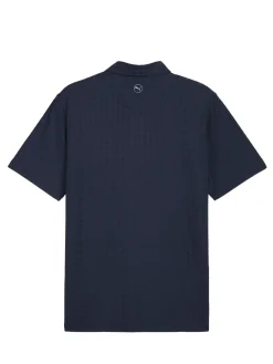 Puma MATTR Houndstooth Golf Polo - Deep Navy