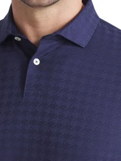Puma MATTR Houndstooth Golf Polo - Deep Navy