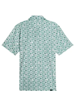 Puma MATTR Port Golf Polo - Green Terrain/White Glow