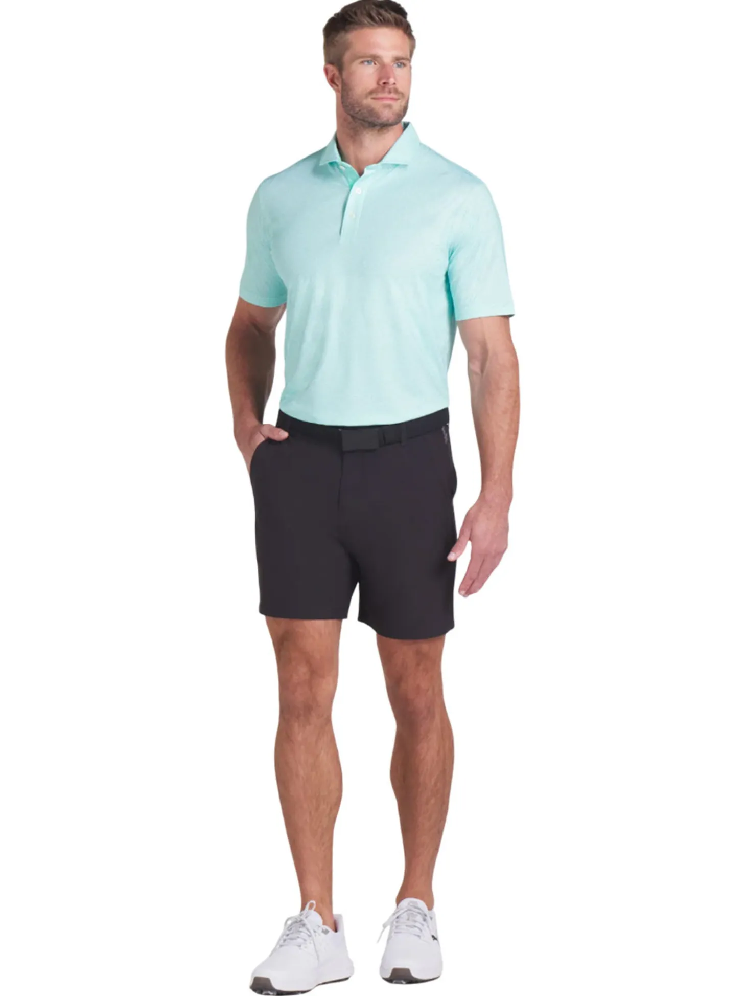 Puma MATTR Tile Polo - Aquatic/White Glow