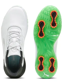 Puma Phantomcat NITRO+ Golf Shoes - Puma White/Puma Black/Fluro Green