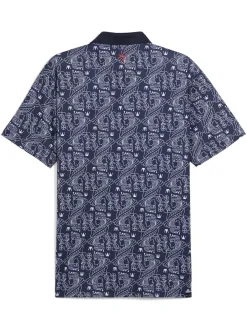 Puma Pique Royal Polo - Deep Navy/White Glow