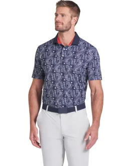 Puma Pique Royal Polo - Deep Navy/White Glow