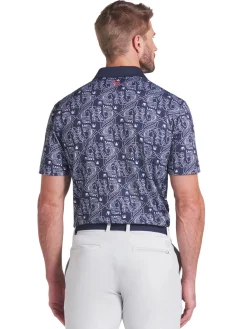 Puma Pique Royal Polo - Deep Navy/White Glow