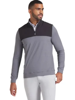 Puma Ripguard Hybrid 1/4 Zip - Slate Sky Heather/Puma Black