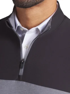 Puma Ripguard Hybrid 1/4 Zip - Slate Sky Heather/Puma Black