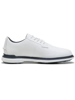 Puma Royale Golf Shoes - Puma White/Deep Navy/Team Light Blue