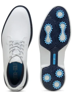Puma Royale Golf Shoes - Puma White/Deep Navy/Team Light Blue