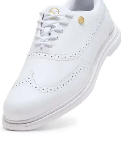 Puma Royale Wingtip Golf Shoes - Puma White/Vapor Grey/Grassy Green