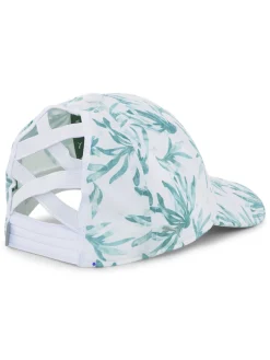 Puma Women's Graphic Ponytail P Cap - White Glow/Adriatic