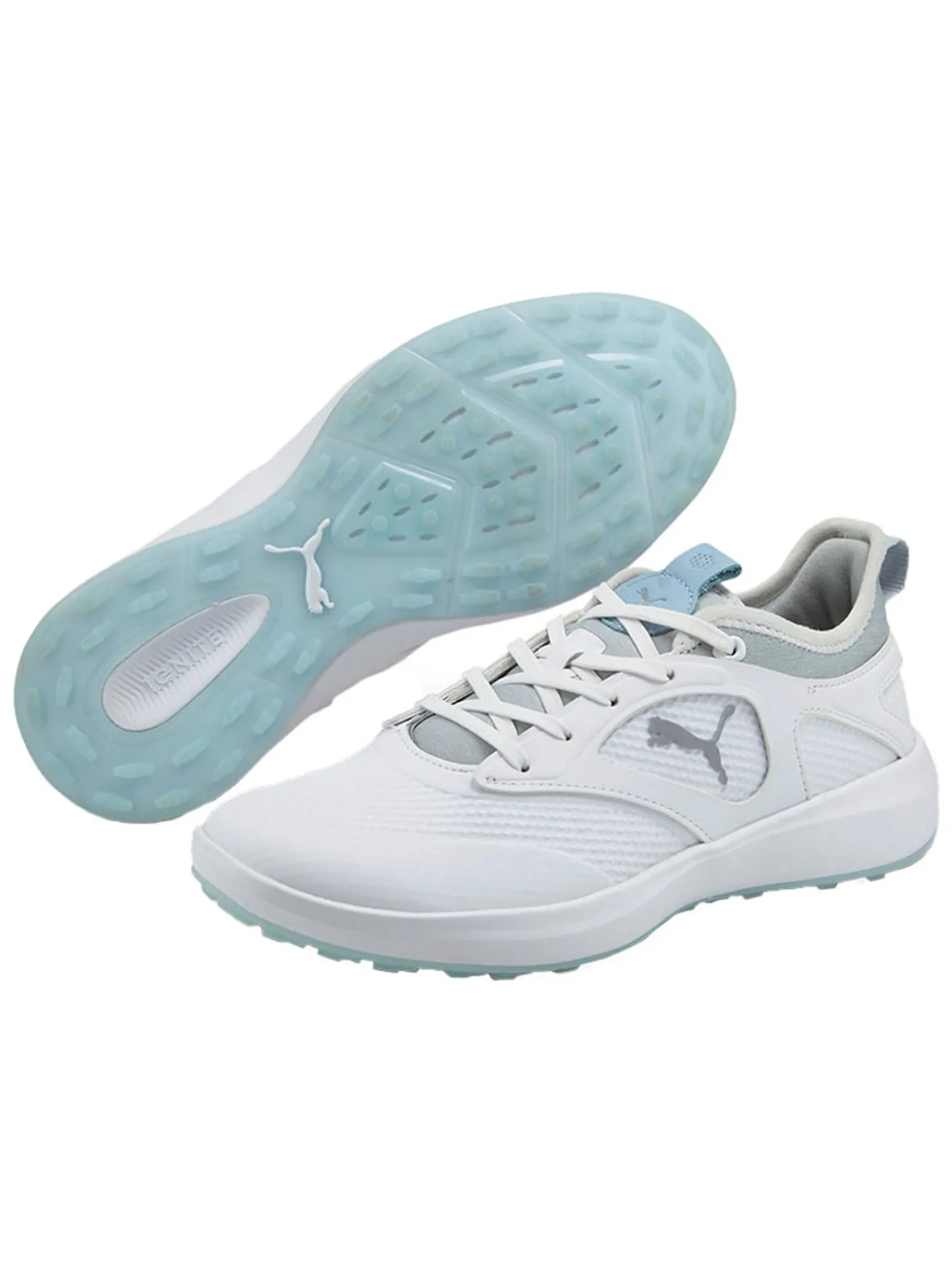 Puma Women's IGNITE Malibu Golf Shoes - Puma White/Puma Silver/Lucite