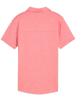 Puma Womens MATTR Lianas Jacquard Golf Polo - Peach Frost