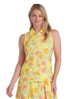 Puma Womens x Dani Dazey Sleeveless Polo - Sunny Yellow