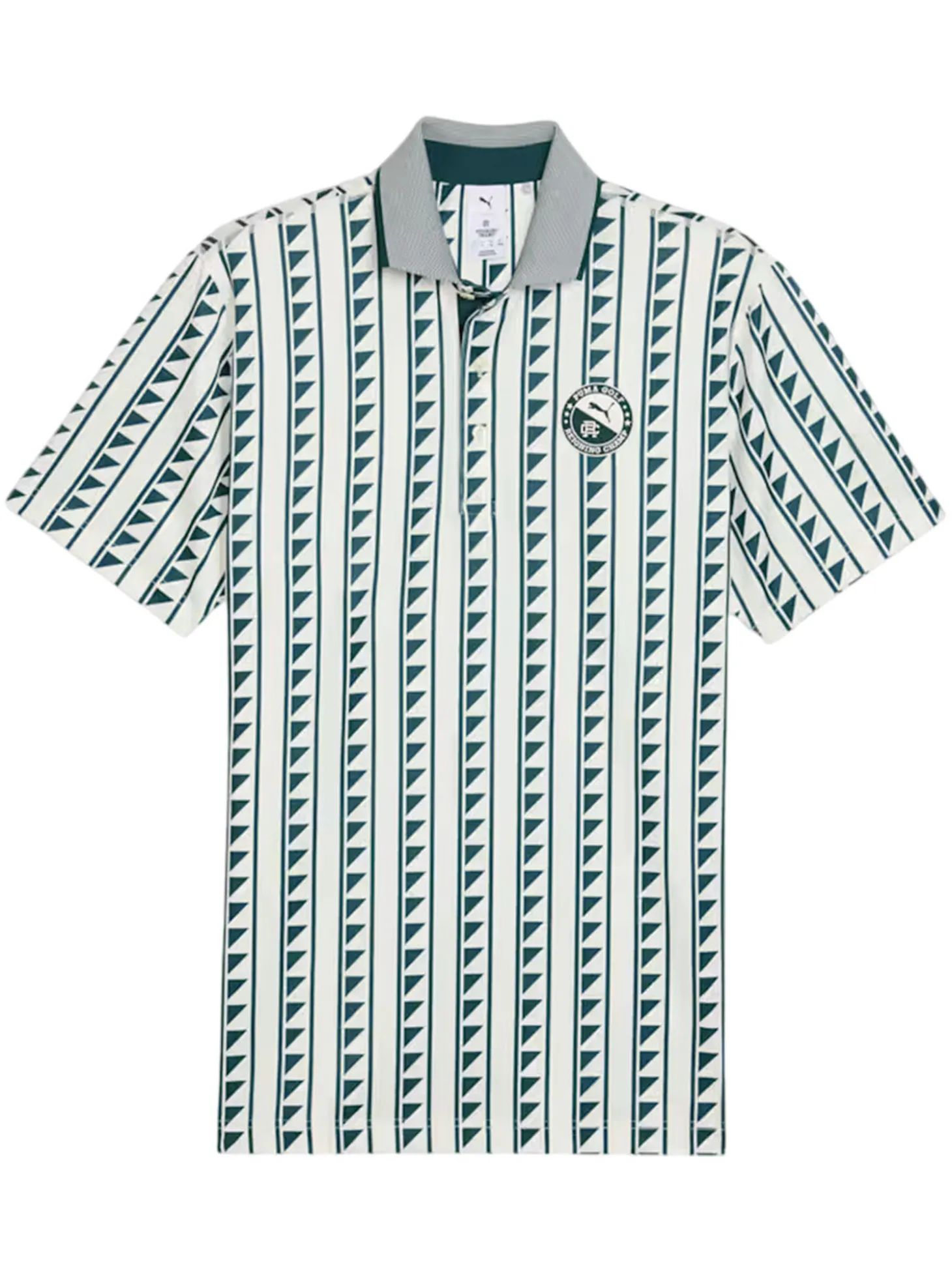 Puma x Reigning Champ MATTR Golf Polo - Warm White/Green Terrain