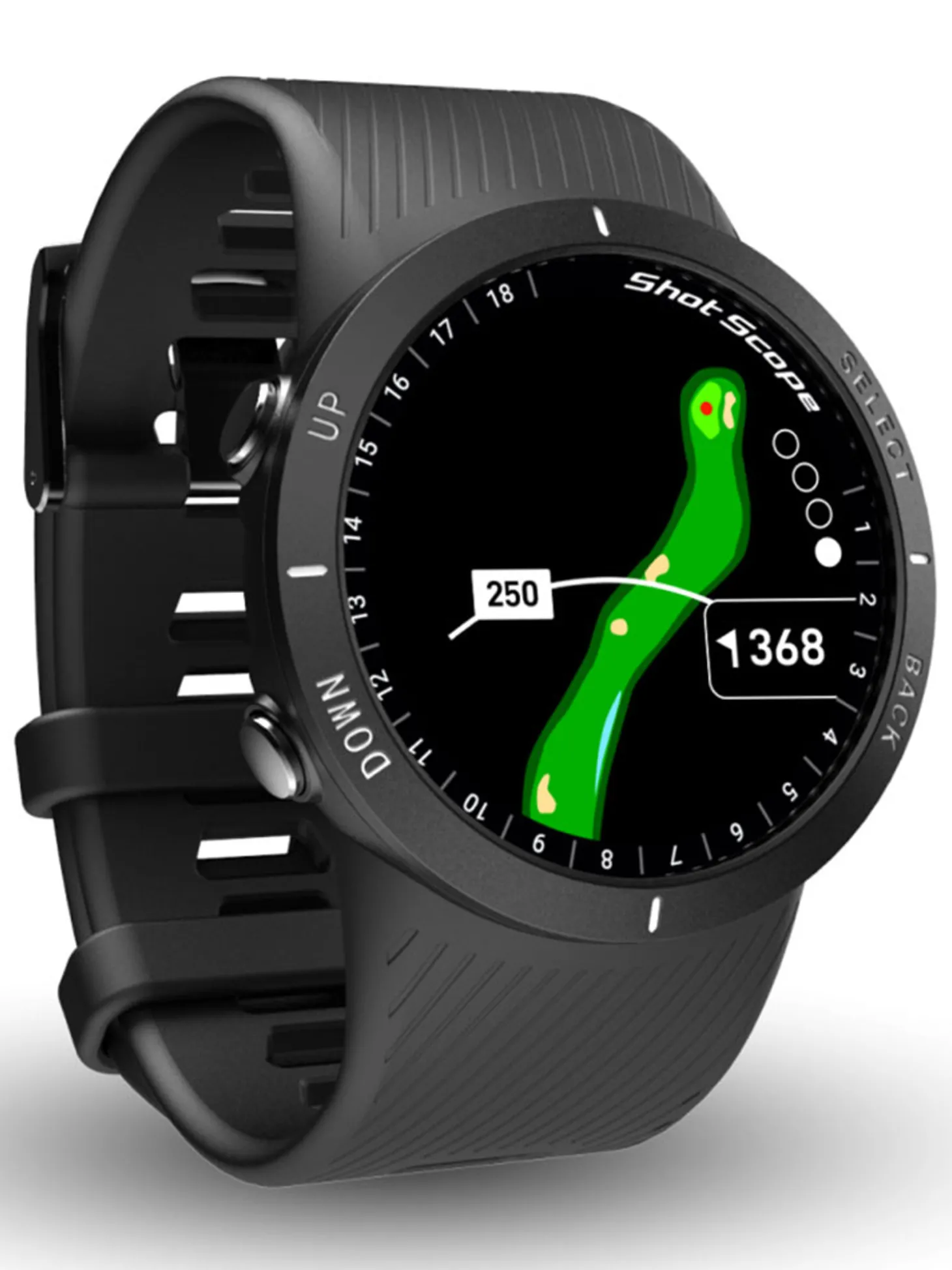 Shot Scope V5 GPS & Shot Tacking Golf Watch - Black
