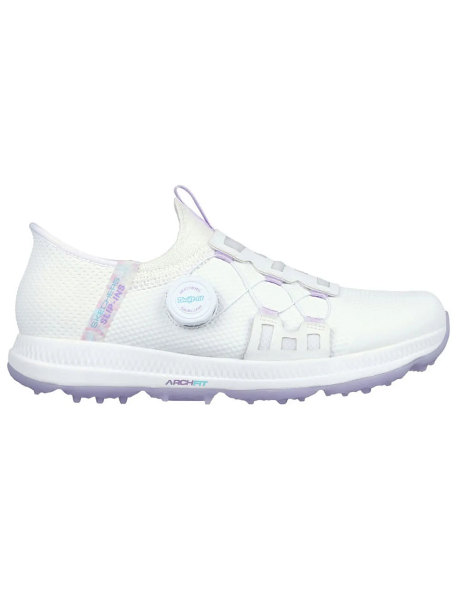 Skechers Women's GO GOLF Elite 5 Slip 'In Golf Shoes - White/Lavender