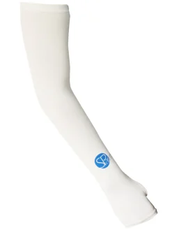 SParms Sun Protection Arm Sleeves With Thumbhole - White