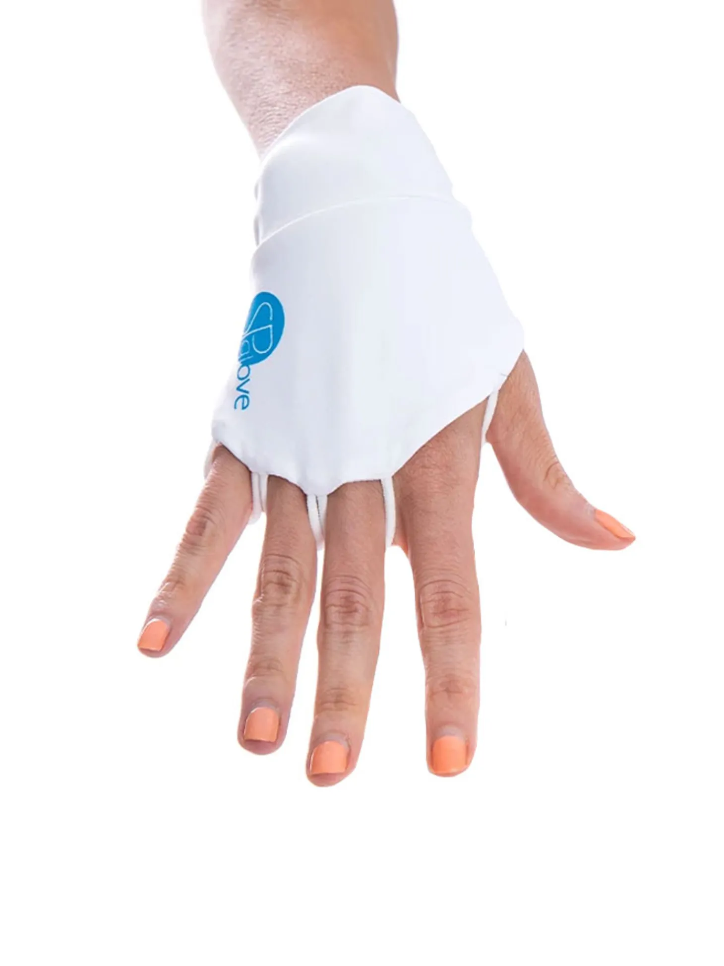 SParms Sun Protection Palmless Gloves - White