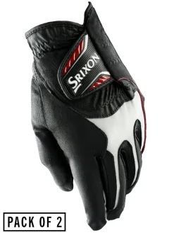 Srixon All Weather Pack Of 2 Golf Gloves - Black