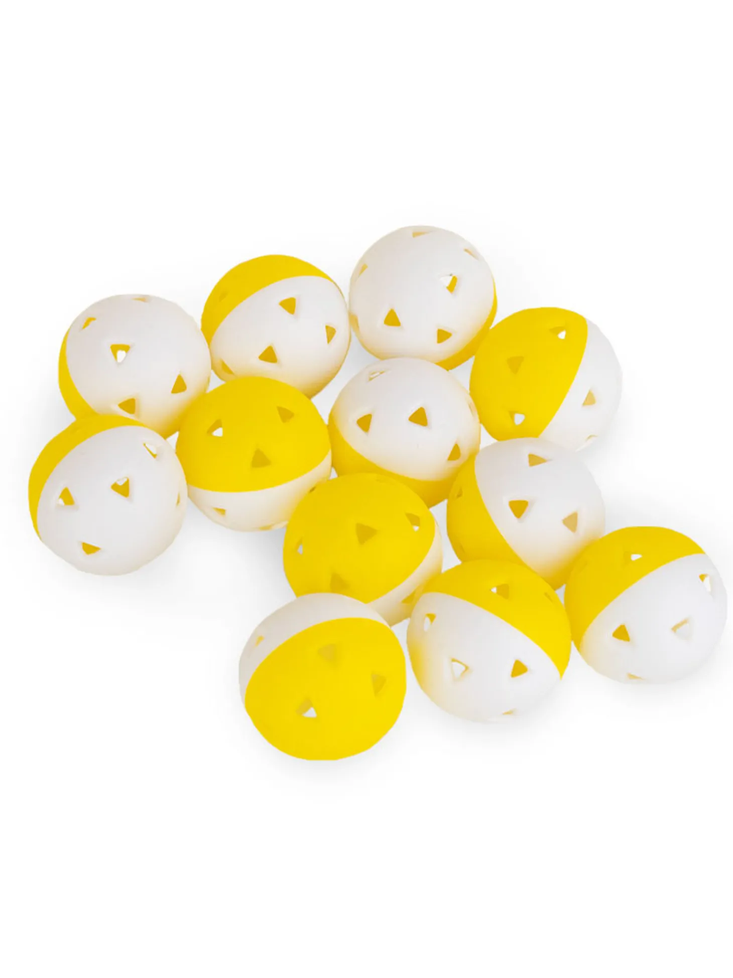 Stonehaven Power Flow Practice Balls 12 Pack - Yellow/White