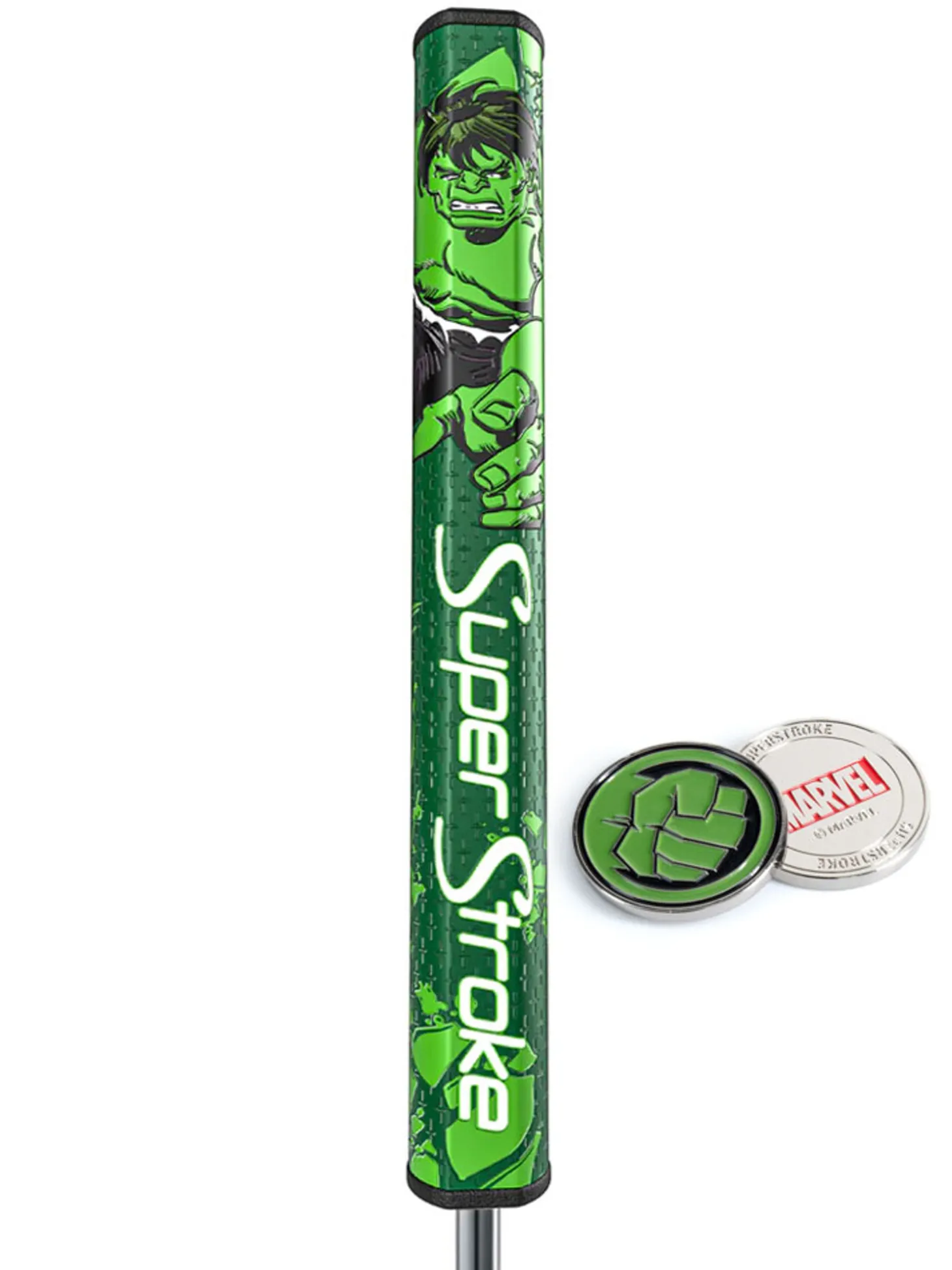 SuperStroke Tour 2.0 Marvel Putter Grip & Ball Marker- The Hulk