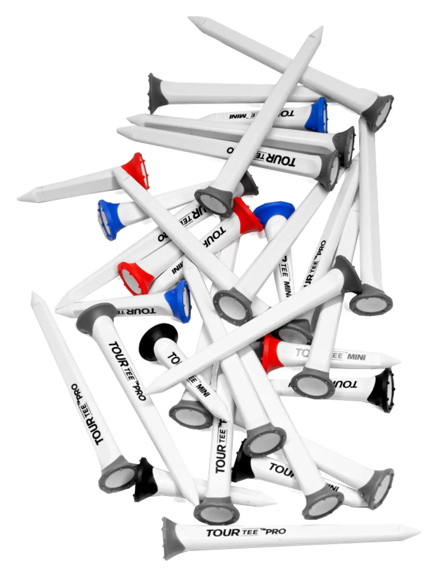 TourTee Pro and Mini Combo 36 Pack with Case - White