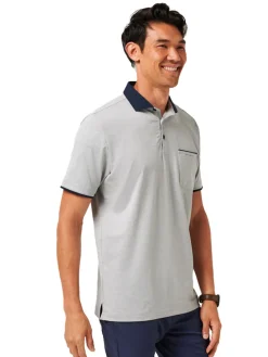 TravisMathew Call It Off Polo - Heather Medium Grey