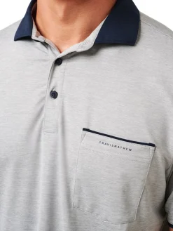 TravisMathew Call It Off Polo - Heather Medium Grey