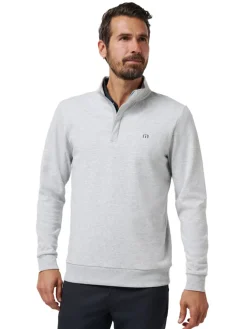 TravisMathew Cloud Quarter Zip 2.0 - Heather Light Grey