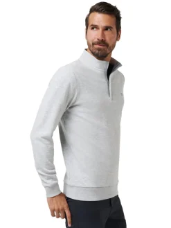 TravisMathew Cloud Quarter Zip 2.0 - Heather Light Grey