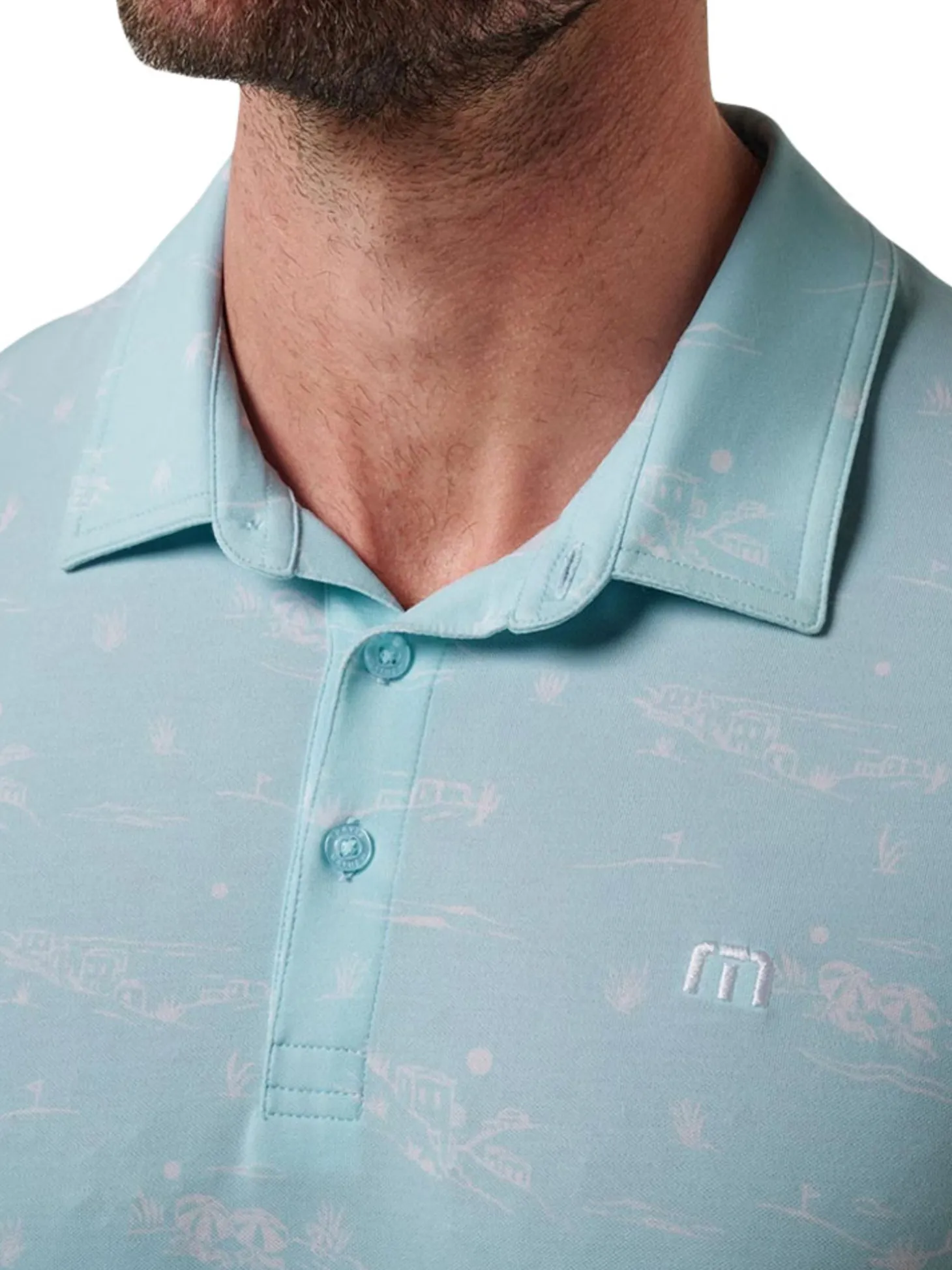 TravisMathew Featherweight City Polo - Cory Blue