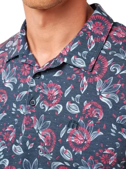 TravisMathew Featherweight Flourish Polo - Mood Indigo/Vintage Indigo