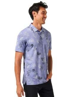 TravisMathew Featherweight Cruise Polo - Heather Violet Storm