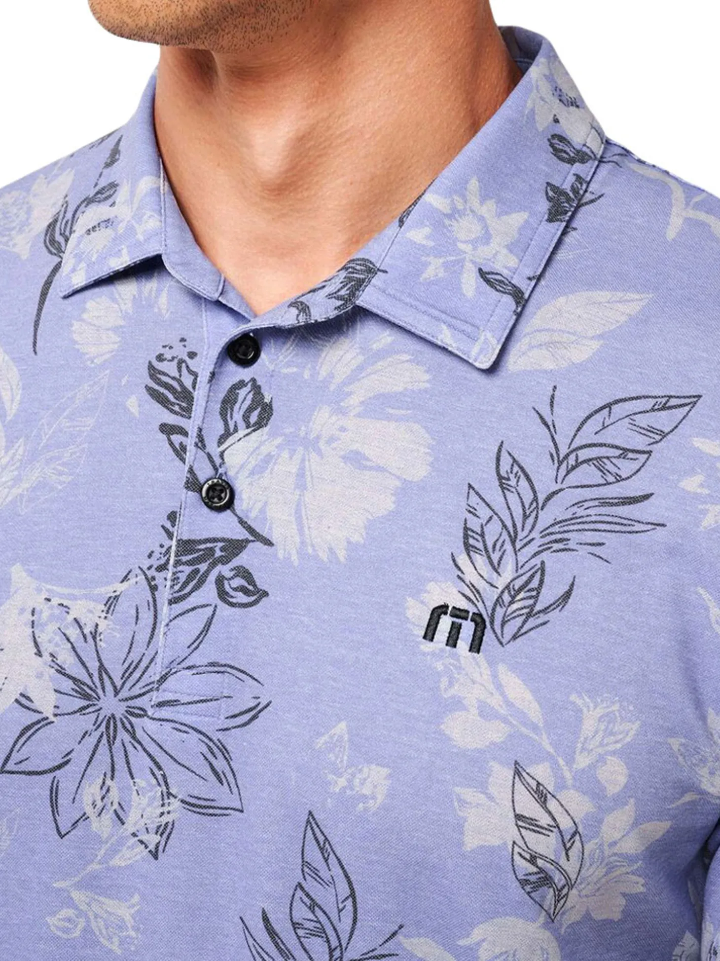 TravisMathew Featherweight Cruise Polo - Heather Violet Storm