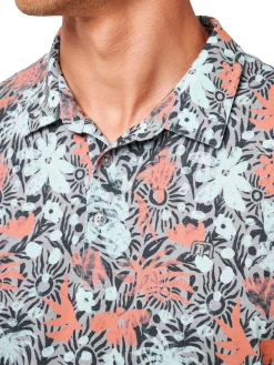 TravisMathew Featherweight Sands Polo - Heather Medium Grey