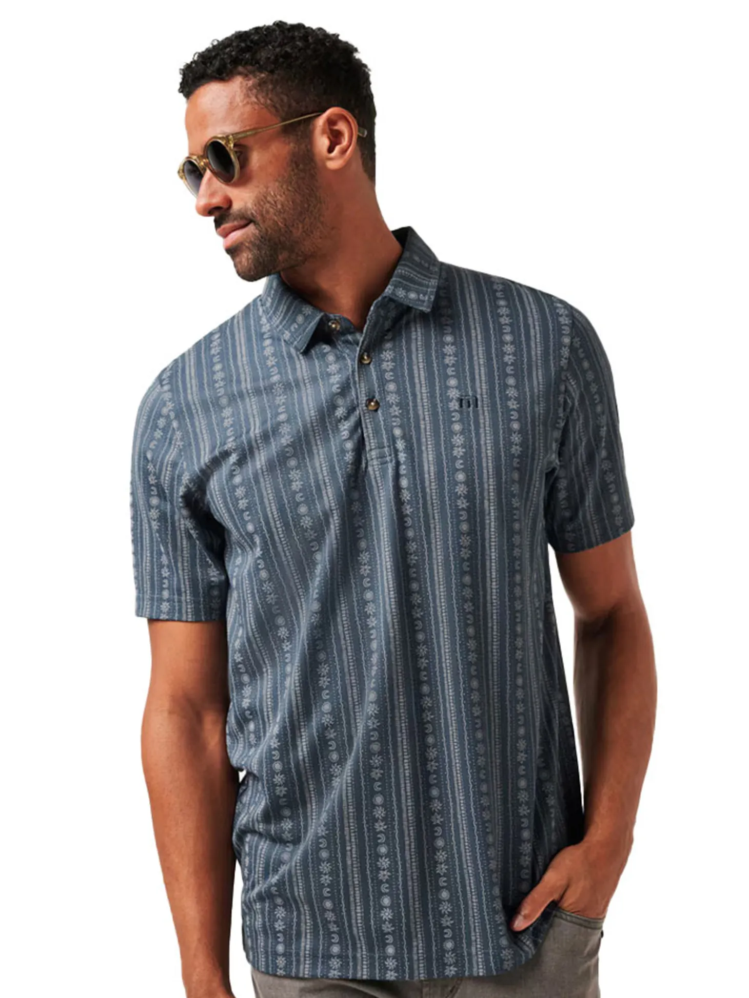 TravisMathew Local Treasure Polo - Mood Indigo/Vintage Indigo