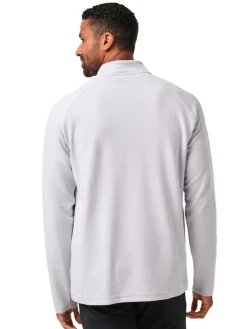 TravisMathew Performance Waffle 1/4-Zip - Heather Light Grey