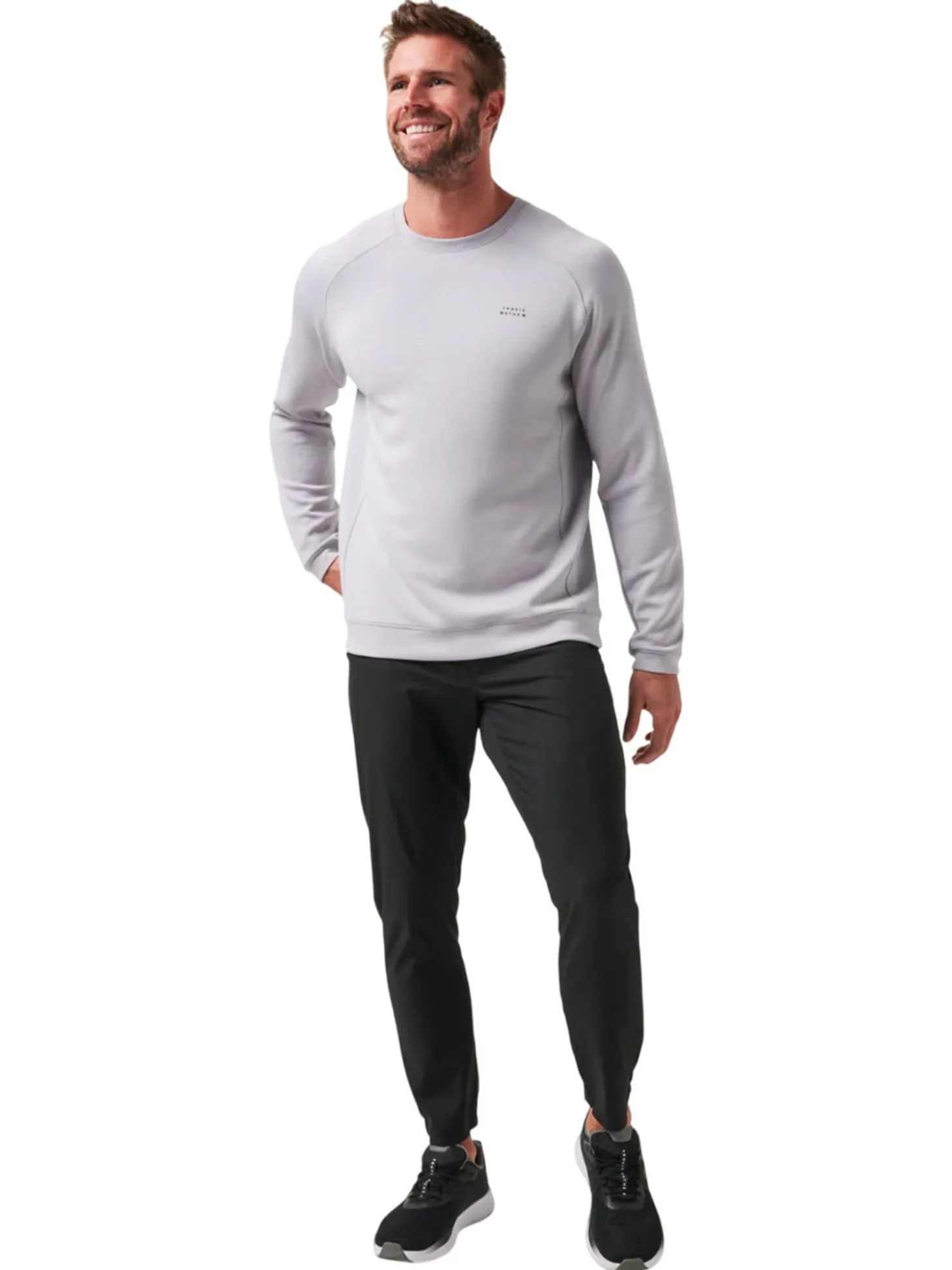 TravisMathew Return Trip Crew Neck - Sleet