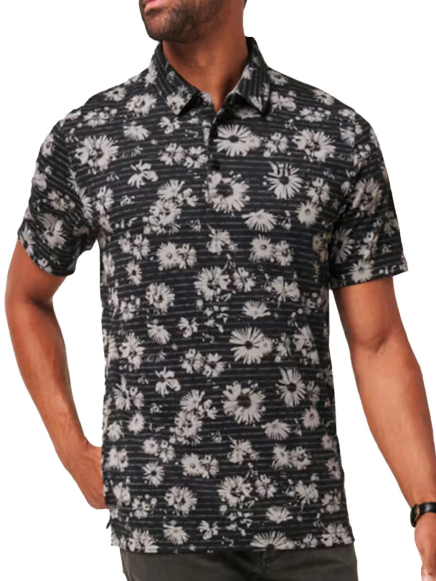 TravisMathew Shaded Grove Polo - Black