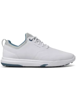 TravisMathew The Daily Pro Hybrid Plus Golf Shoes - White/Blue