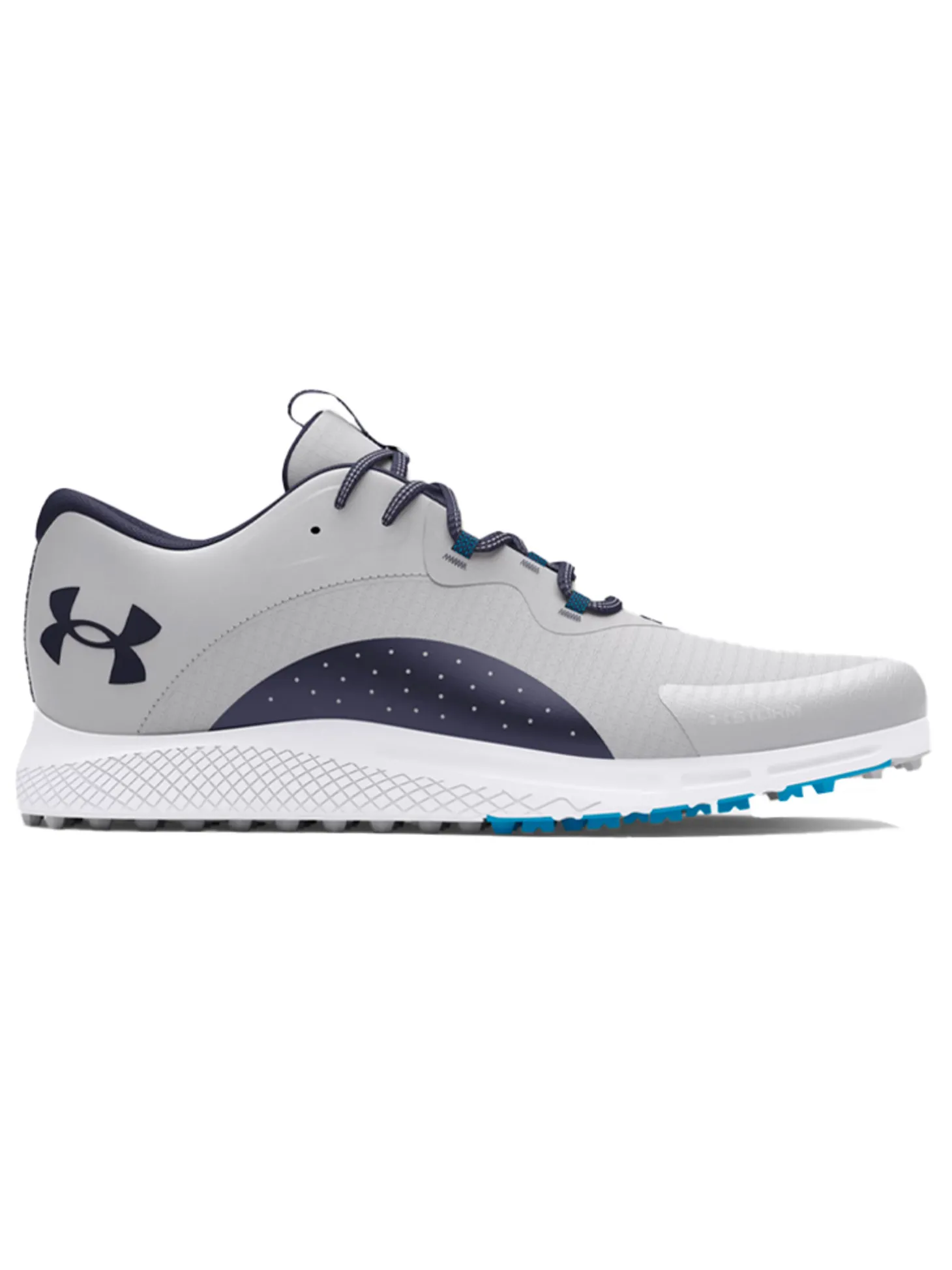 Under Armour Charged Draw 2 Spikeless Golf Shoes - Halo Grey/Capri