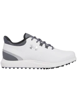 Under Armour Drive Medal SL Golf Shoes - White/Titan Grey/Metallic Silver