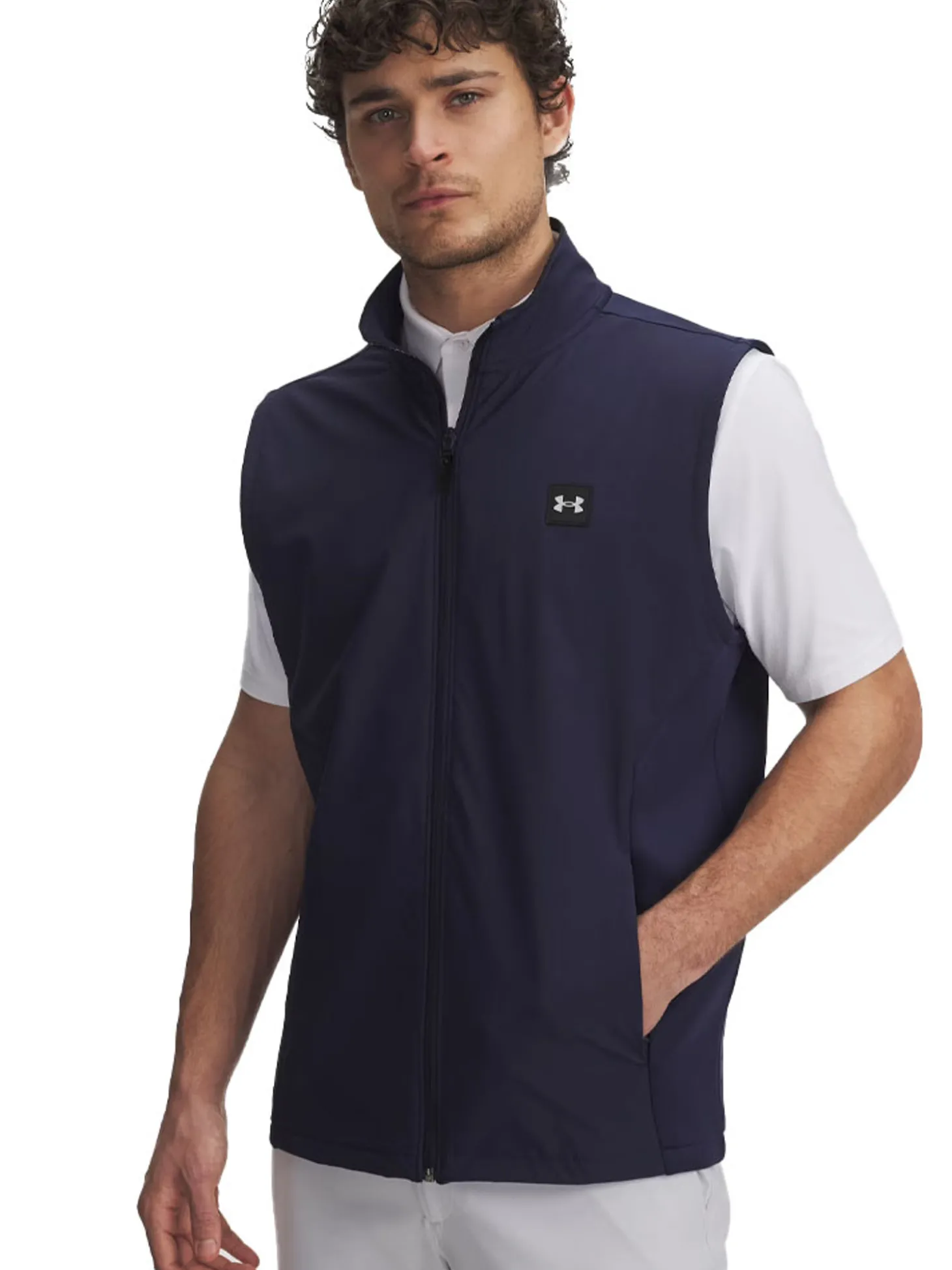 Under Armour Drive Pro Storm Hybrid Vest - Midnight Navy/Metallic Silver