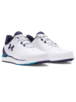 Under Armour HOVR Drive Fade SL (Extra Wide) Golf Shoes - White/Capri